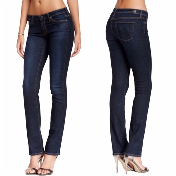 AG Adriano Goldschmied The Ballad Slim Boot Dark Blue Jeans women’s size 27R - Picture 1 of 16